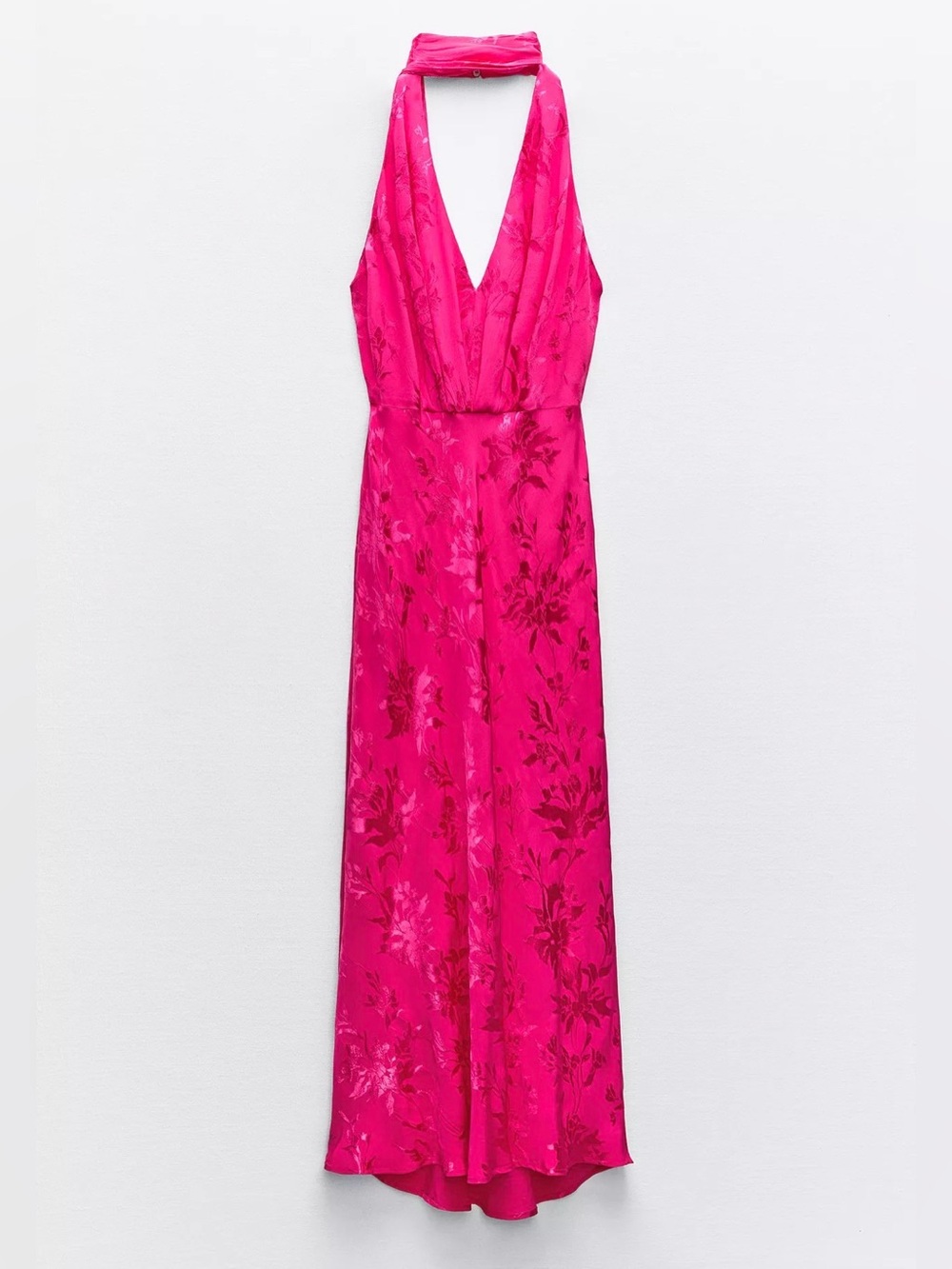 Zara Jacquard Midi Dress Bow - Picture 1 of 6